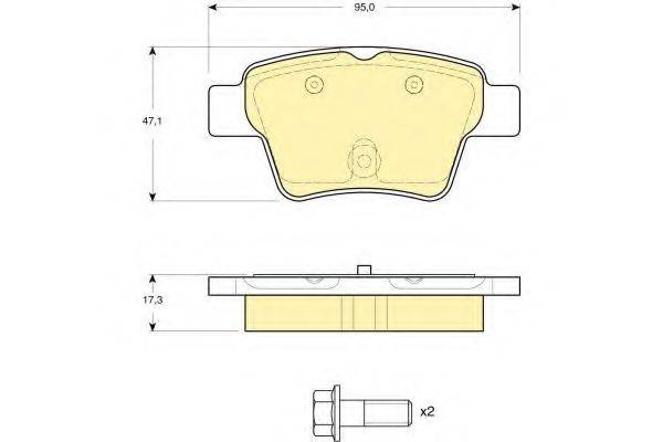 GIRLING 6116204 Комплект гальмівних колодок, дискове гальмо