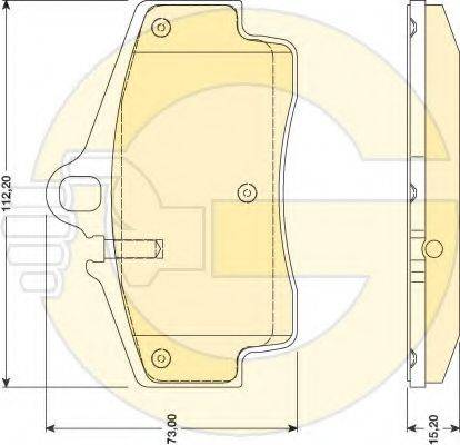 GIRLING 6117579 Комплект гальмівних колодок, дискове гальмо