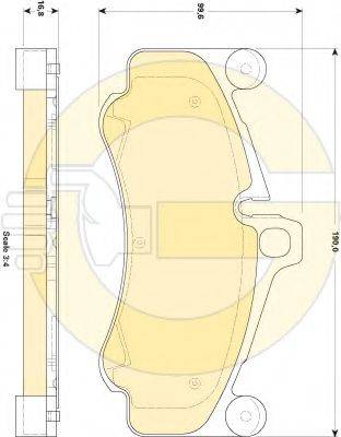 GIRLING 6118629 Комплект гальмівних колодок, дискове гальмо