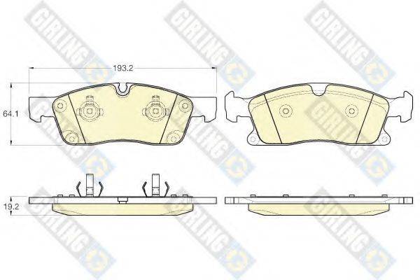 GIRLING 6119552 Комплект гальмівних колодок, дискове гальмо