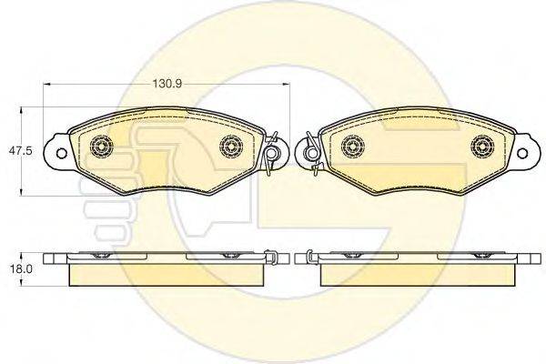 GIRLING 6120243 Комплект гальмівних колодок, дискове гальмо