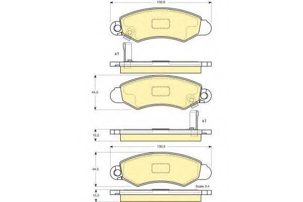 GIRLING 6132154 Комплект гальмівних колодок, дискове гальмо