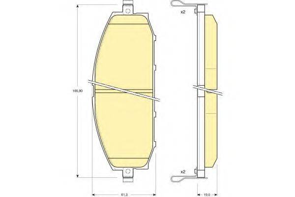 GIRLING 6132229 Комплект гальмівних колодок, дискове гальмо