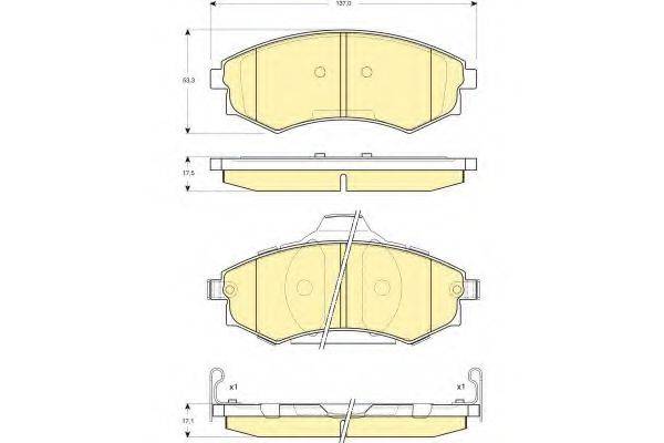 GIRLING 6132839 Комплект гальмівних колодок, дискове гальмо