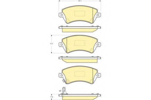 GIRLING 6132881 Комплект гальмівних колодок, дискове гальмо