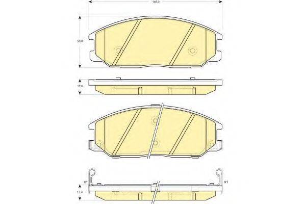 GIRLING 6132979 Комплект гальмівних колодок, дискове гальмо