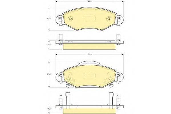 GIRLING 6133244 Комплект гальмівних колодок, дискове гальмо