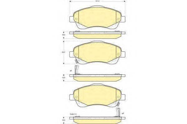 GIRLING 6133364 Комплект гальмівних колодок, дискове гальмо