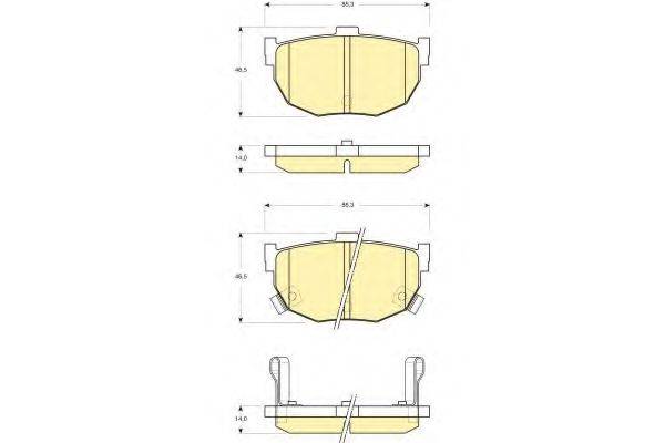 GIRLING 6133689 Комплект гальмівних колодок, дискове гальмо