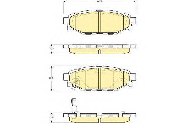 GIRLING 6133739 Комплект гальмівних колодок, дискове гальмо