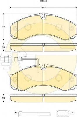 GIRLING 6134409 Комплект гальмівних колодок, дискове гальмо