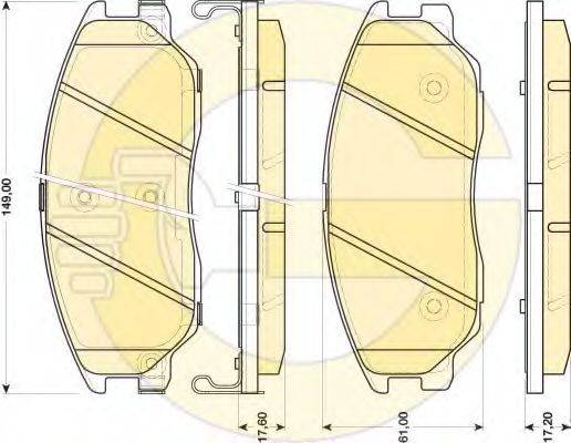 GIRLING 6134659 Комплект гальмівних колодок, дискове гальмо