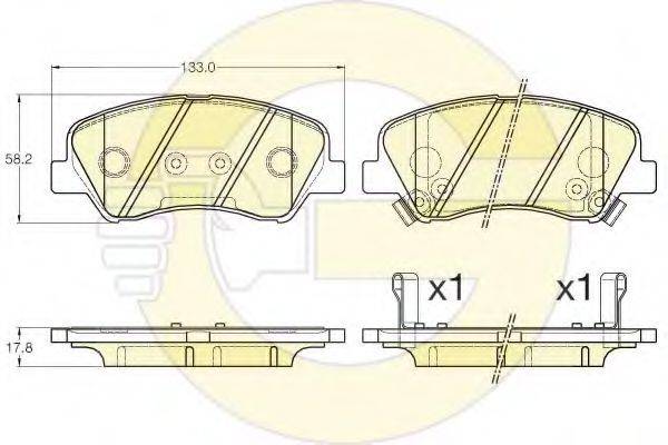 GIRLING 6135485 Комплект гальмівних колодок, дискове гальмо