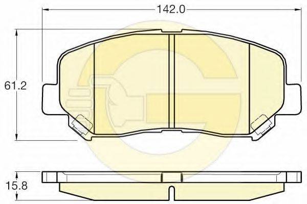 GIRLING 6135627 Комплект гальмівних колодок, дискове гальмо