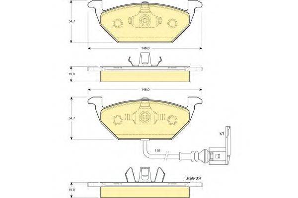 GIRLING 6411785 Комплект гальм, дисковий гальмівний механізм