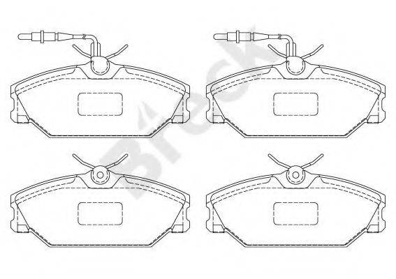 BRECK 213880070210 Комплект гальмівних колодок, дискове гальмо