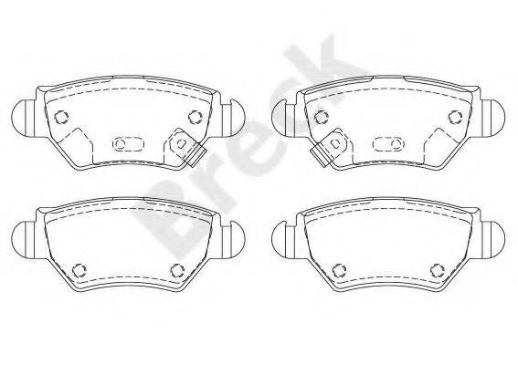 BRECK 232580070410 Комплект гальмівних колодок, дискове гальмо