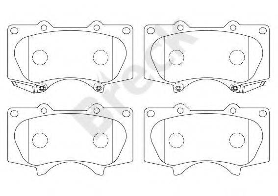 BRECK 240240070110 Комплект гальмівних колодок, дискове гальмо