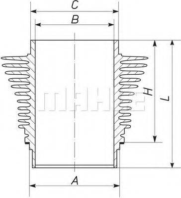 MAHLE ORIGINAL 503WR03 Гільза циліндра