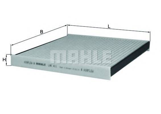 MAHLE ORIGINAL LAK411 Фільтр, повітря у внутрішньому просторі