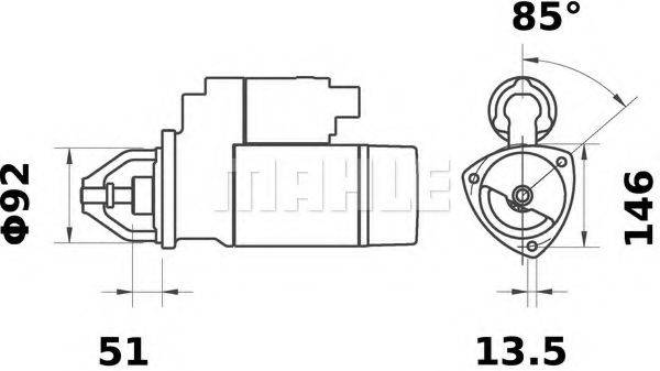 MAHLE ORIGINAL MS473 Стартер