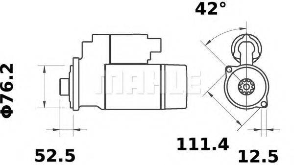 MAHLE ORIGINAL MS383 Стартер