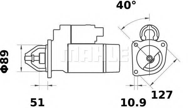 MAHLE ORIGINAL MS280 Стартер