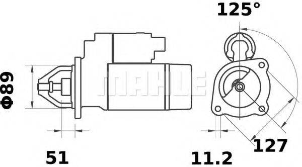 MAHLE ORIGINAL MS199 Стартер