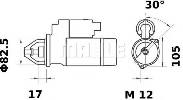 MAHLE ORIGINAL MS82 Стартер