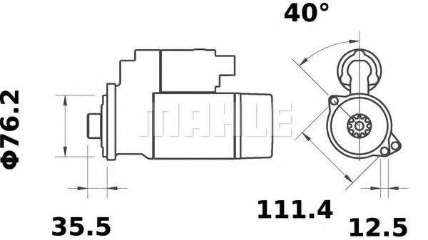 MAHLE ORIGINAL MS48 Стартер