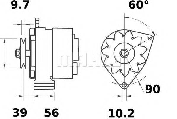 MAHLE ORIGINAL MG593 Генератор