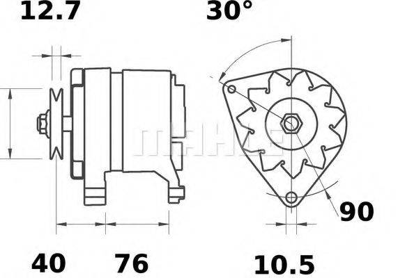 MAHLE ORIGINAL MG582 Генератор