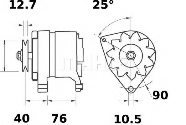 MAHLE ORIGINAL MG585 Генератор