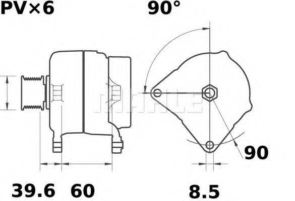 MAHLE ORIGINAL MG556 Генератор