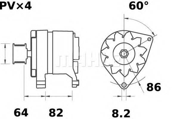 MAHLE ORIGINAL MG507 Генератор