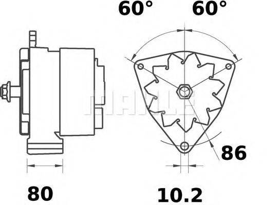 MAHLE ORIGINAL MG463 Генератор