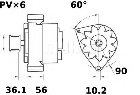 MAHLE ORIGINAL MG430 Генератор