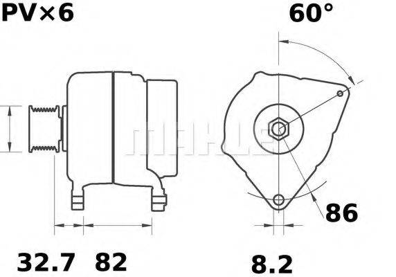 MAHLE ORIGINAL MG390 Генератор