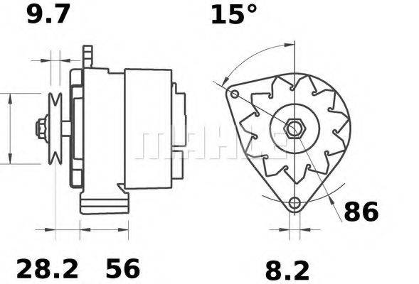 MAHLE ORIGINAL MG318 Генератор