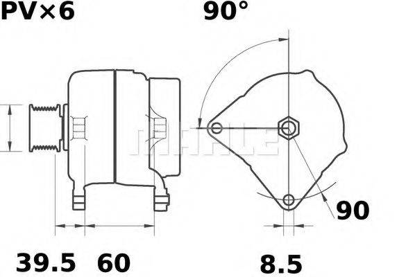 MAHLE ORIGINAL MG254 Генератор