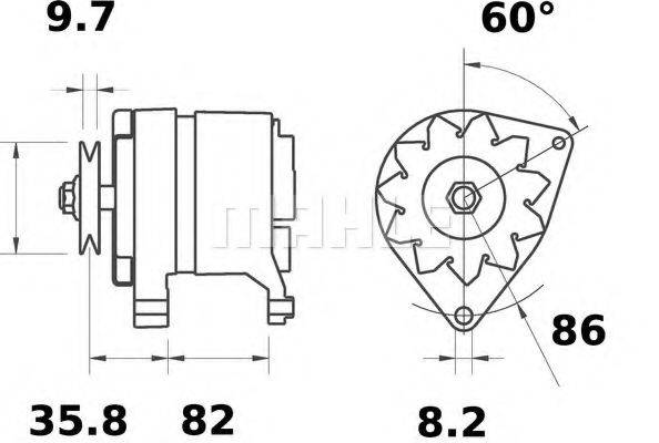 MAHLE ORIGINAL MG236 Генератор