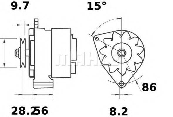 MAHLE ORIGINAL MG218 Генератор