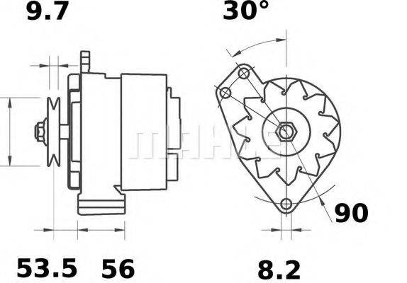 MAHLE ORIGINAL MG193 Генератор