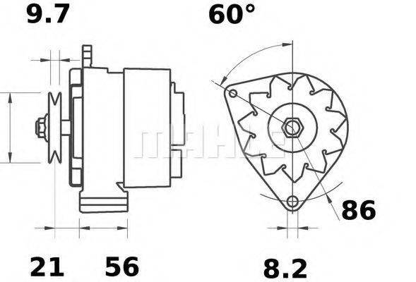 MAHLE ORIGINAL MG188 Генератор