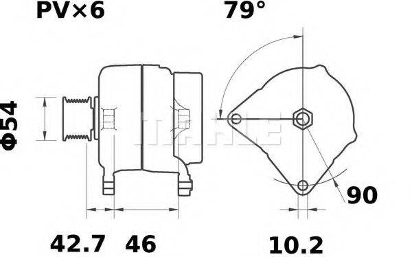 MAHLE ORIGINAL MG66 Генератор