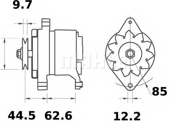 MAHLE ORIGINAL MG43 Генератор