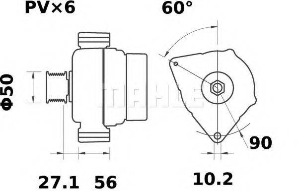 MAHLE ORIGINAL MG2 Генератор