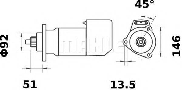 MAHLE ORIGINAL MS574 Стартер