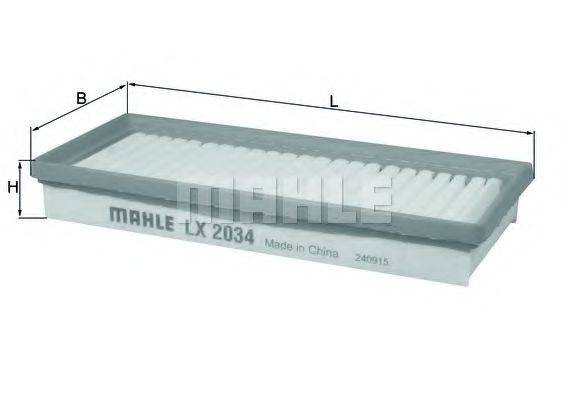 MAHLE ORIGINAL LX2034 Повітряний фільтр