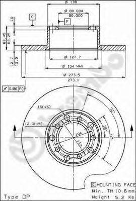 BRECO BS7043 гальмівний диск